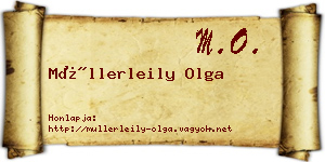 Müllerleily Olga névjegykártya