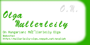 olga mullerleily business card